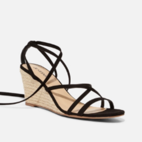 Wedge sandals with sexy wrap straps. Nwot, sz10. - Picture 1 of 1